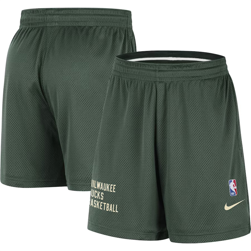 Men's Milwaukee Bucks Hunter Green Warm Up Performance Practice Shorts(Run Small) Men's Milwaukee Bucks Hunter Green Warm Up Performance Practice Shorts(Run Small)